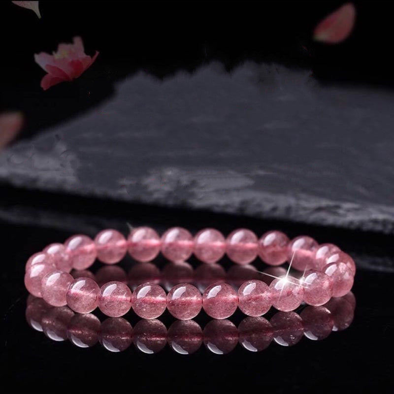 Carmiora natürliches Rosenquarz-Love-Caring-Armband