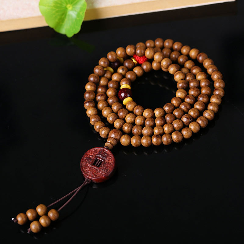Carmiora 108 Mala Perlen Adlerholz Weiße Jade Lotus Gebet Meditationsarmband