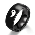 Carmiora Yin Yang Balance Paarring aus Titanstahl