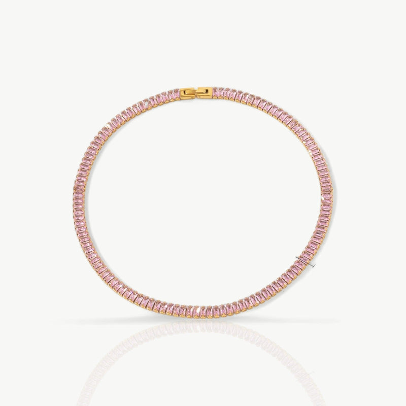 Bunte Halskette mit Zirkonia