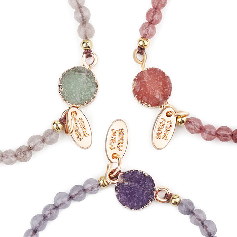 Carmiora natürliches Kristall-Charm-Glücksheilungs-Armband
