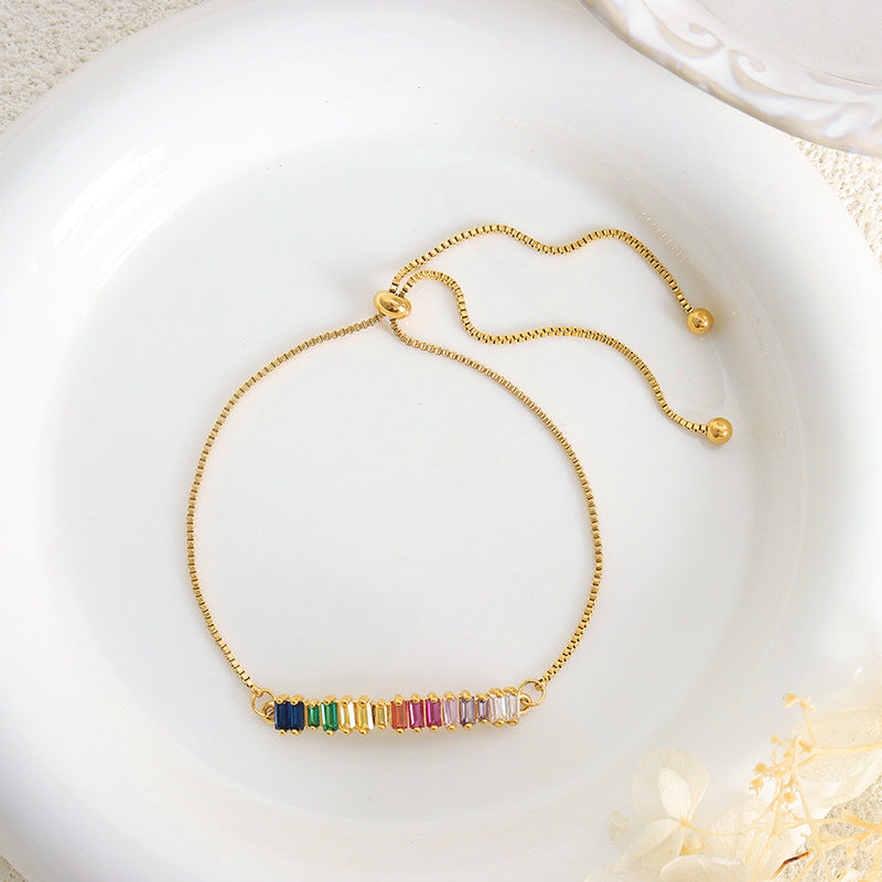 Strahlendes Zirkonia-Fußkettchen