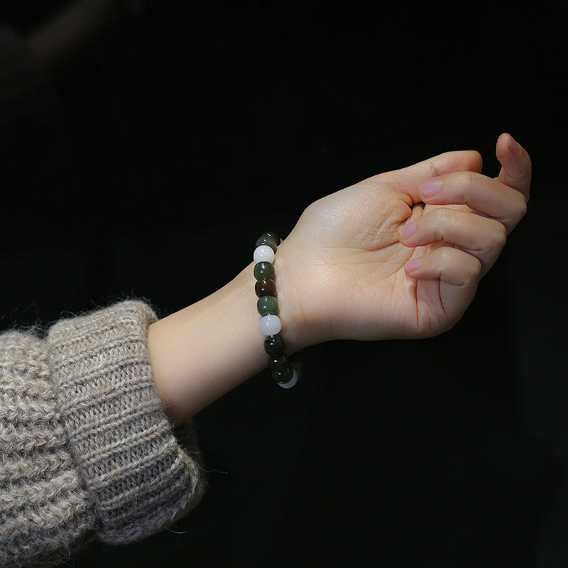 Carmiora Farbverlaufs-Jade-Glückssegen-Armband