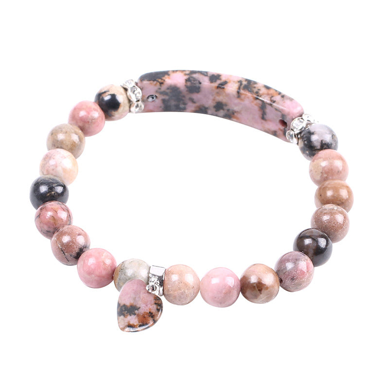 Carmiora Rhodonit Love Heart Heilperlen Armband