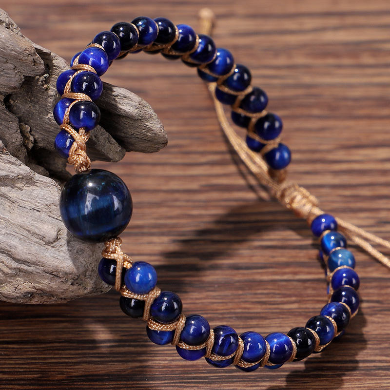 Carmiora Divine Blue Tiger Eye Stone Schutzarmband