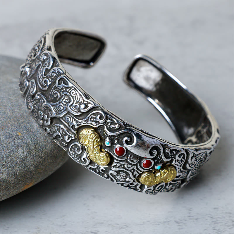 Carmiora FengShui Gravur PiXiu Segen Armband Armreif