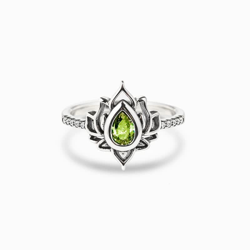 Carmiora Sterling Silber Lotus Zirkon Segensschutzring