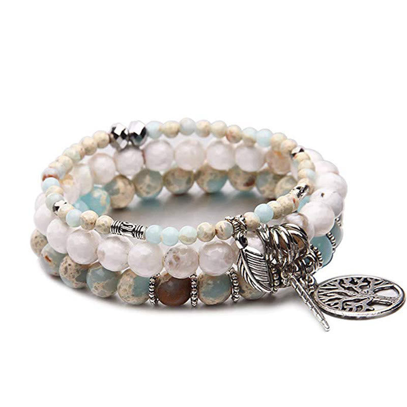 Carmiora Baum des Lebens Türkises Balance-Armband