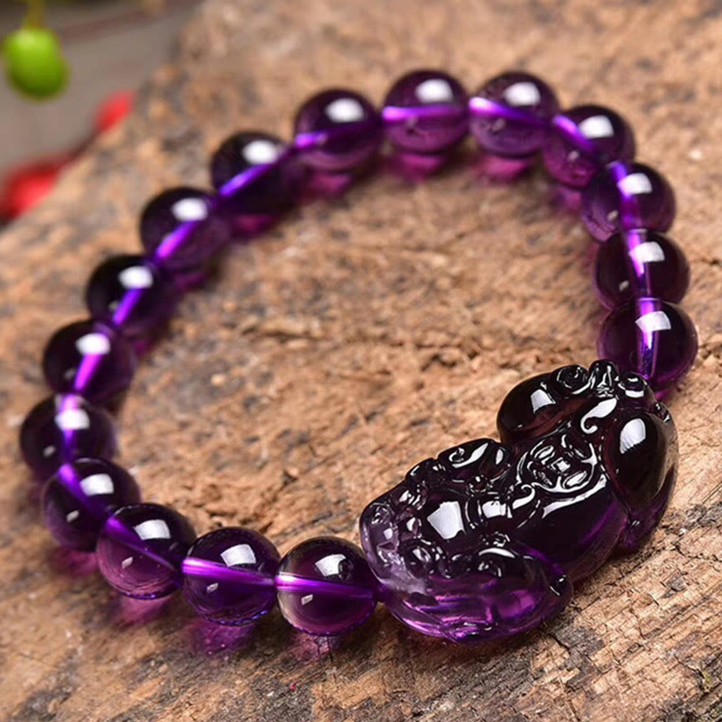 Carmiora Feng Shui Amethyst Glücks-Reichtumsarmband