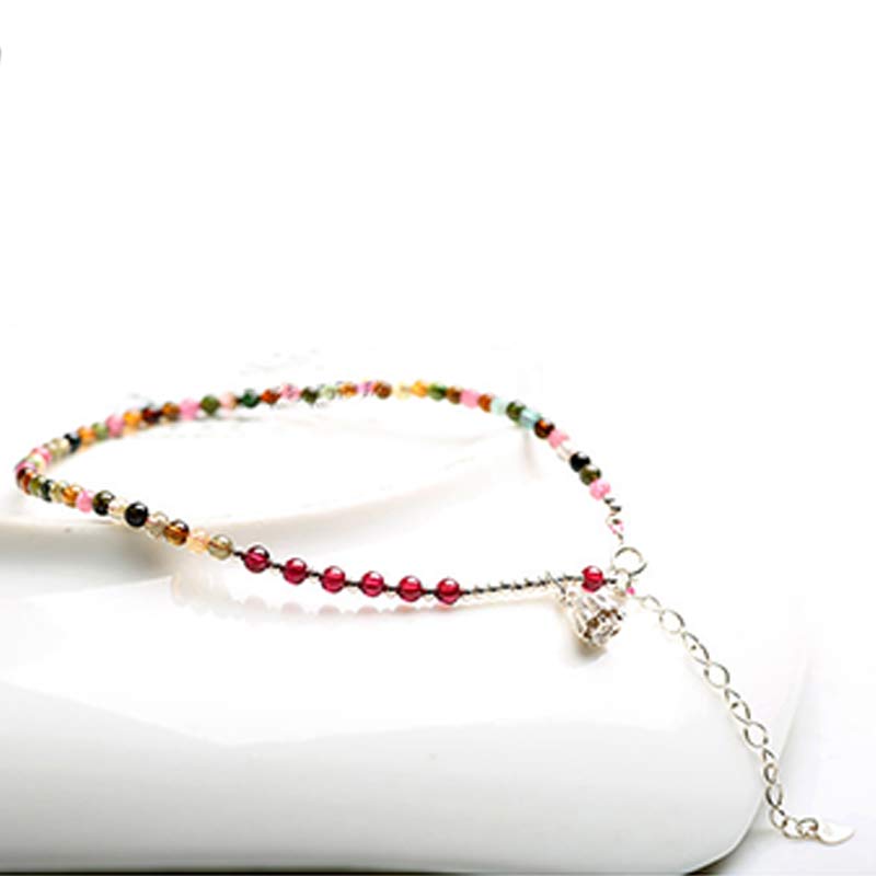 Carmiora Turmalin Lotus Weisheit Fußkettchen