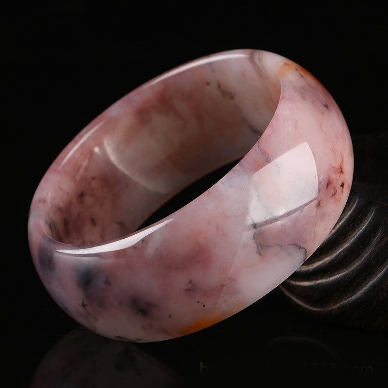 Carmiora Lila Jade Glücksschutzarmband Armreif