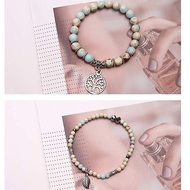 Carmiora Baum des Lebens Türkises Balance-Armband