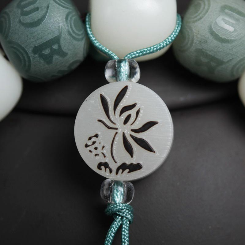 Carmiora White Bodhi Six True Words Schutzarmband