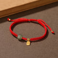 Carmiora 925 Sterling Silber Hetian Jade Segen Reichtum rote Schnur Armband