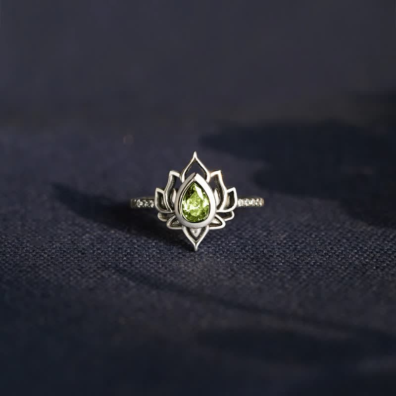 Carmiora Sterling Silber Lotus Zirkon Segensschutzring