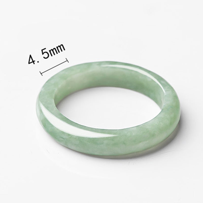Carmiora Natürlicher Jade-Wohlstands-Überfluss-Ring