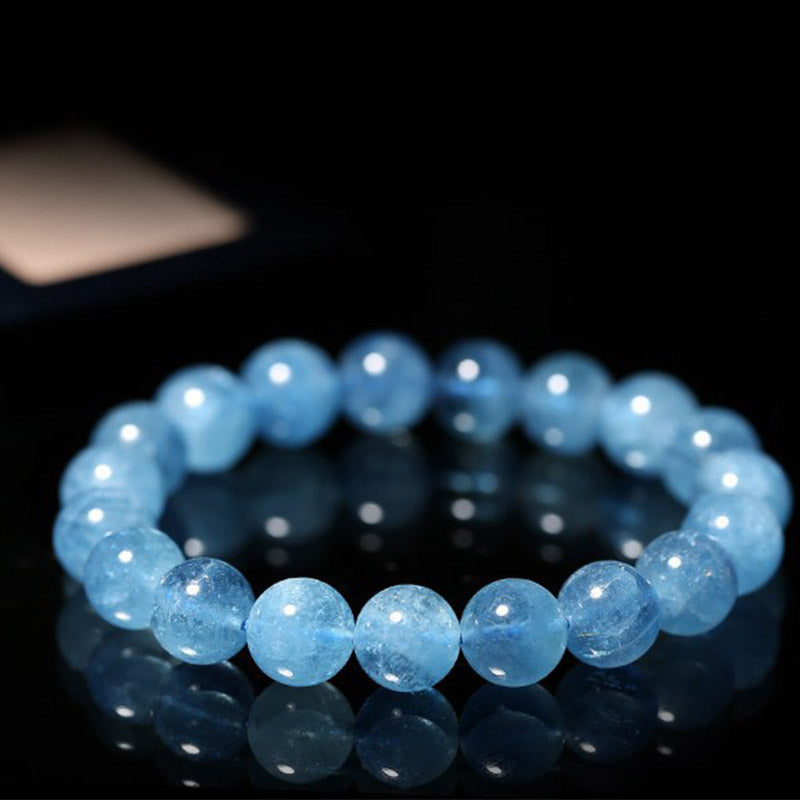 Carmiora Friedensheilungsarmband mit Aquamarinperlen