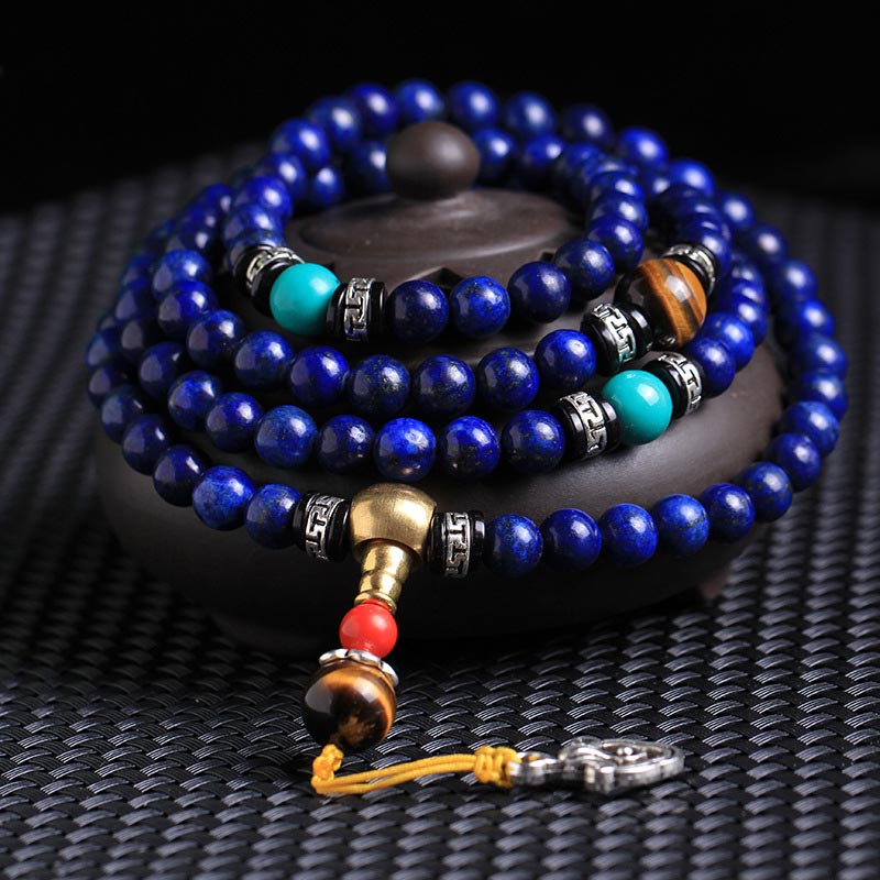 Carmiora 108 Perlen Lazurite Positive Armband Mala