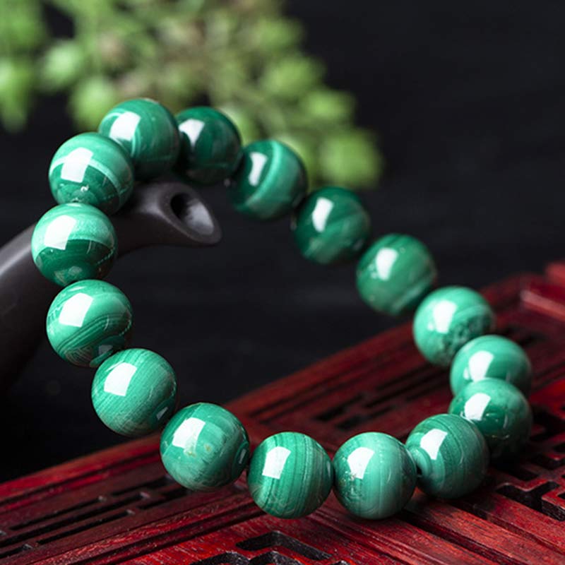Carmiora natürliches Malachit-Schutz-Ruhe-Armband