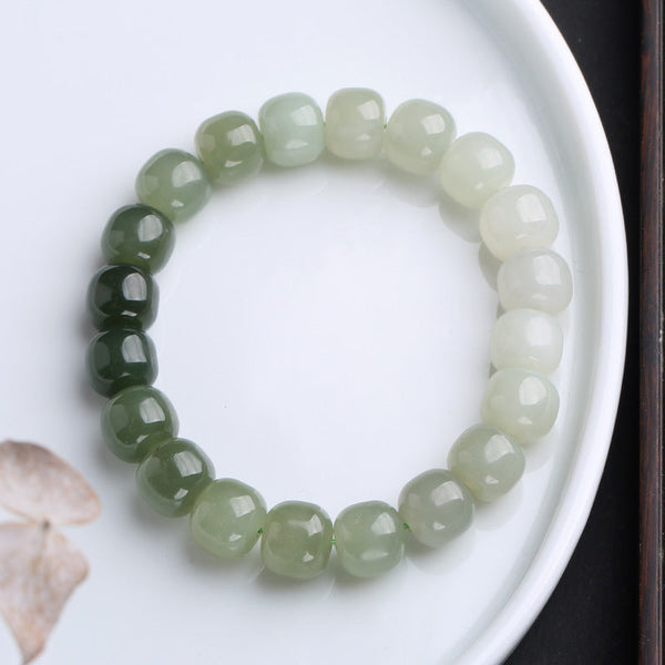 Carmiora Farbverlaufs-Jade-Glückssegen-Armband