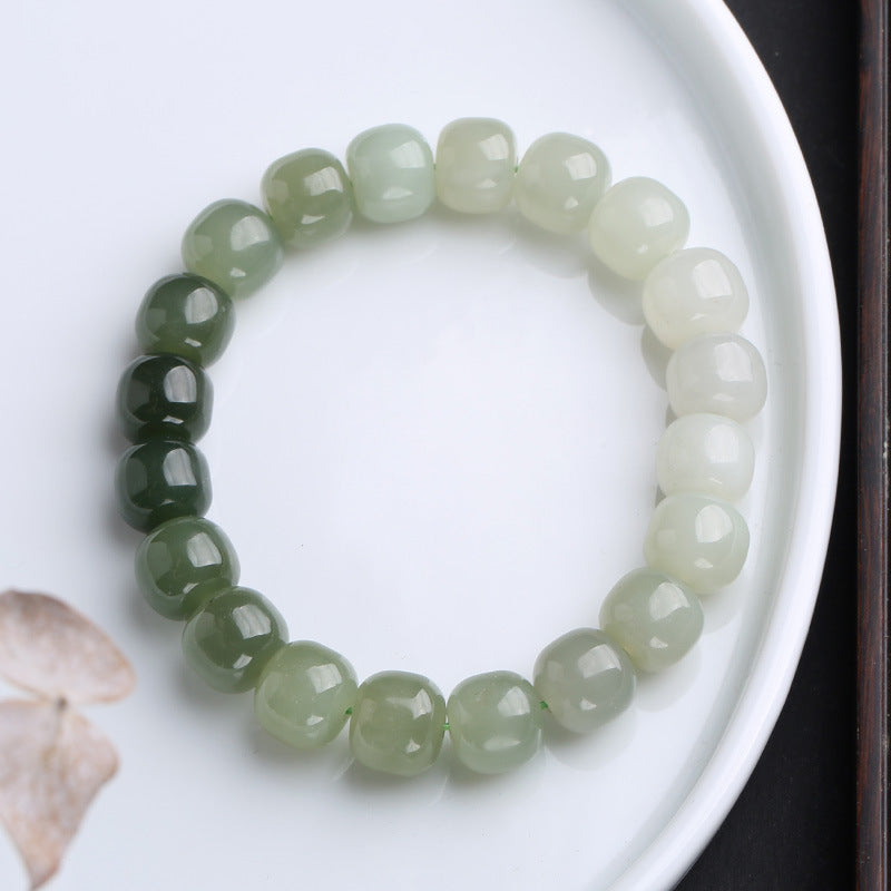 Carmiora Farbverlaufs-Jade-Glückssegen-Armband