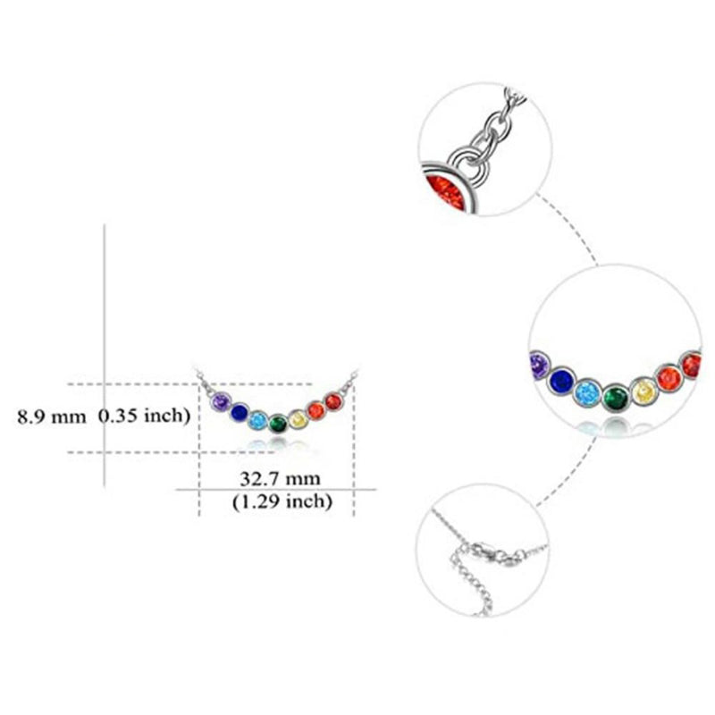 Bunte Chakra-Halsketten und -Armbänder mit Perlen