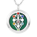 7 Chakra Edelstein Halskette
