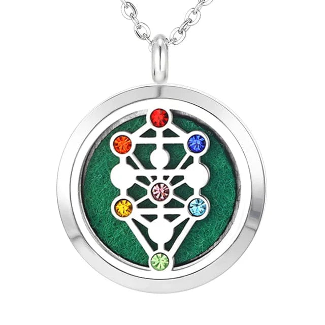 7 Chakra Edelstein Halskette