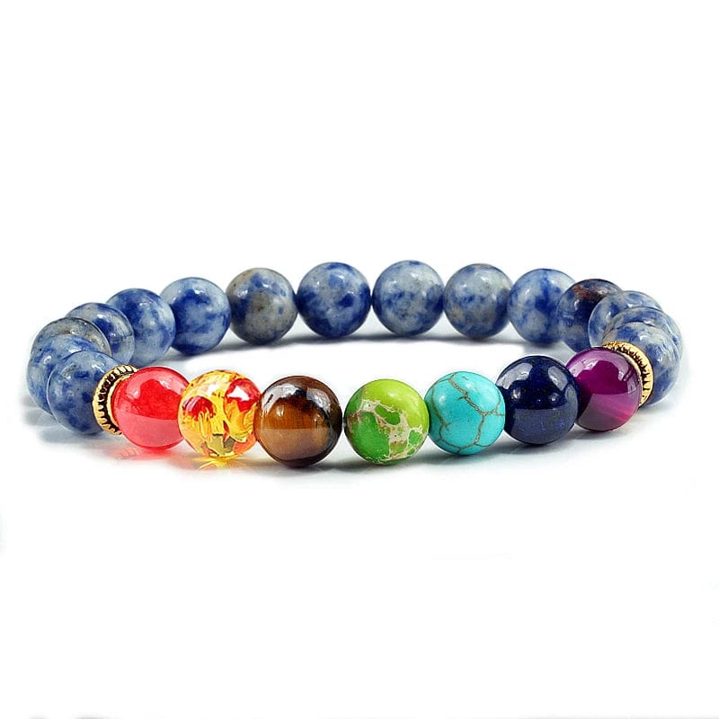 Armband mit 7 Chakra-Steinen