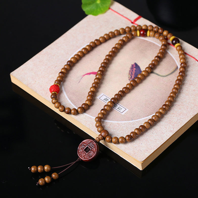 Carmiora 108 Mala Perlen Adlerholz Weiße Jade Lotus Gebet Meditationsarmband