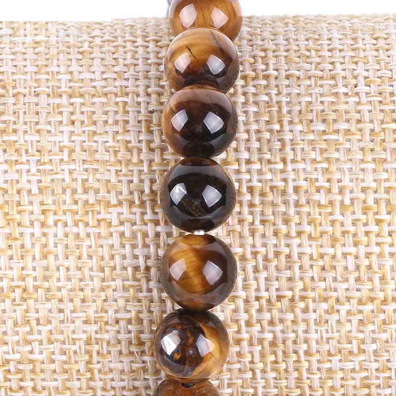 Carmiora Stretch-Armband mit natürlichem Edelstein, Baum des Lebens, Glücksbringer