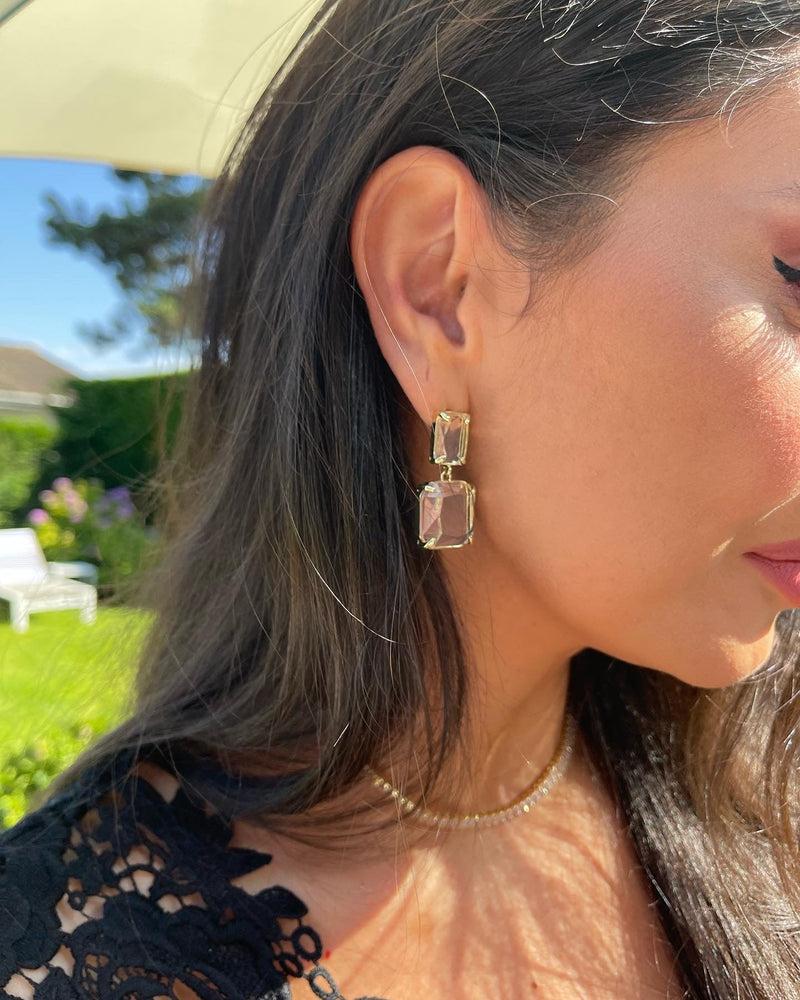 Kristall Retro Ohrringe