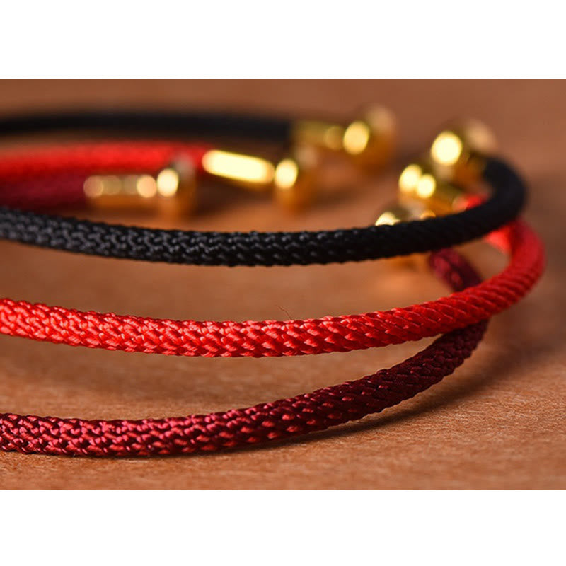 Carmiora Schlichtes Design, handgefertigtes Glücksgeflecht-Manschettenarmband