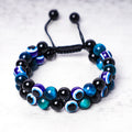 Carmiora Evil Eye Hämatit Tigerauge Schutz Perlenarmband