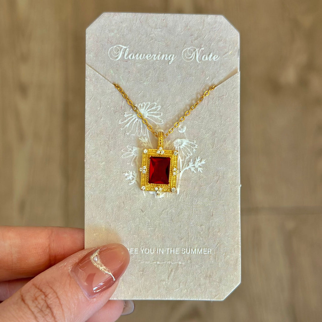 Barocke Rubinkette – Fatima (massives Silber)