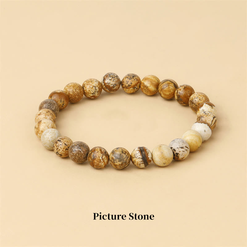 Carmiora Naturstein-Quarz-Heilperlen-Armband