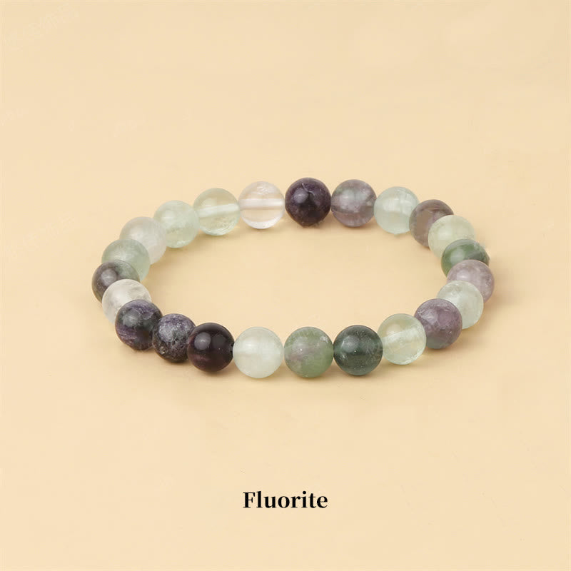 Carmiora Naturstein-Quarz-Heilperlen-Armband