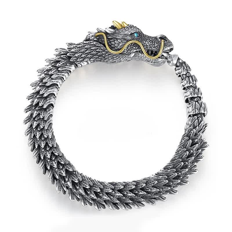 Carmiora Nordischer Drache, handgefertigtes Amulett, Glücksschutz, Kettenarmband