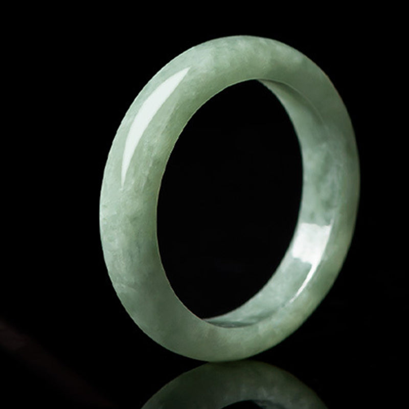 Carmiora Natürlicher Jade-Wohlstands-Überfluss-Ring
