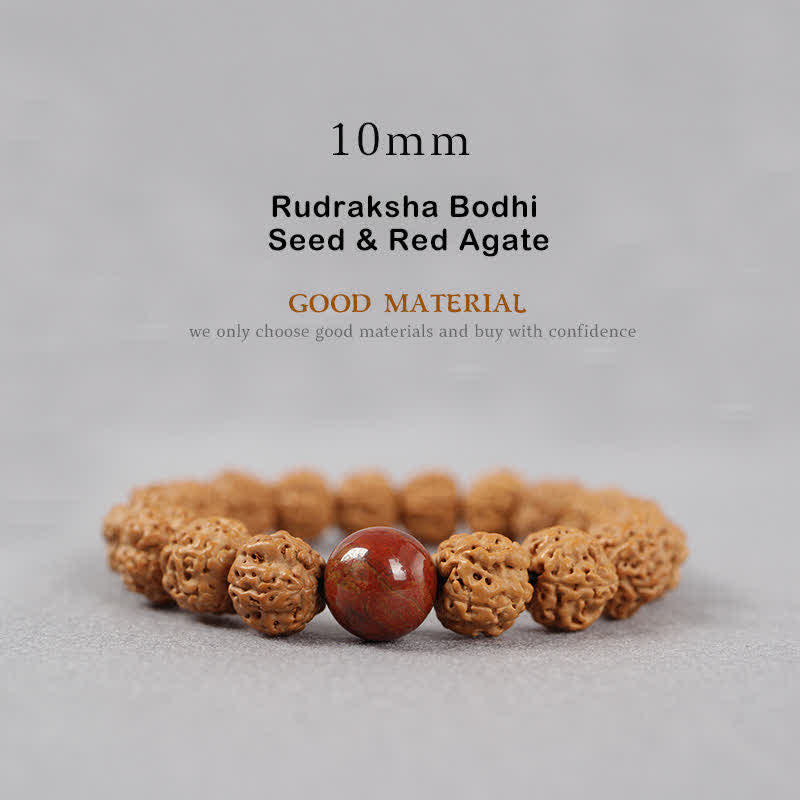 Carmiora Tibet Rudraksha Bodhi Seed Dzi Bead Bernstein Türkis Reichtum Armband