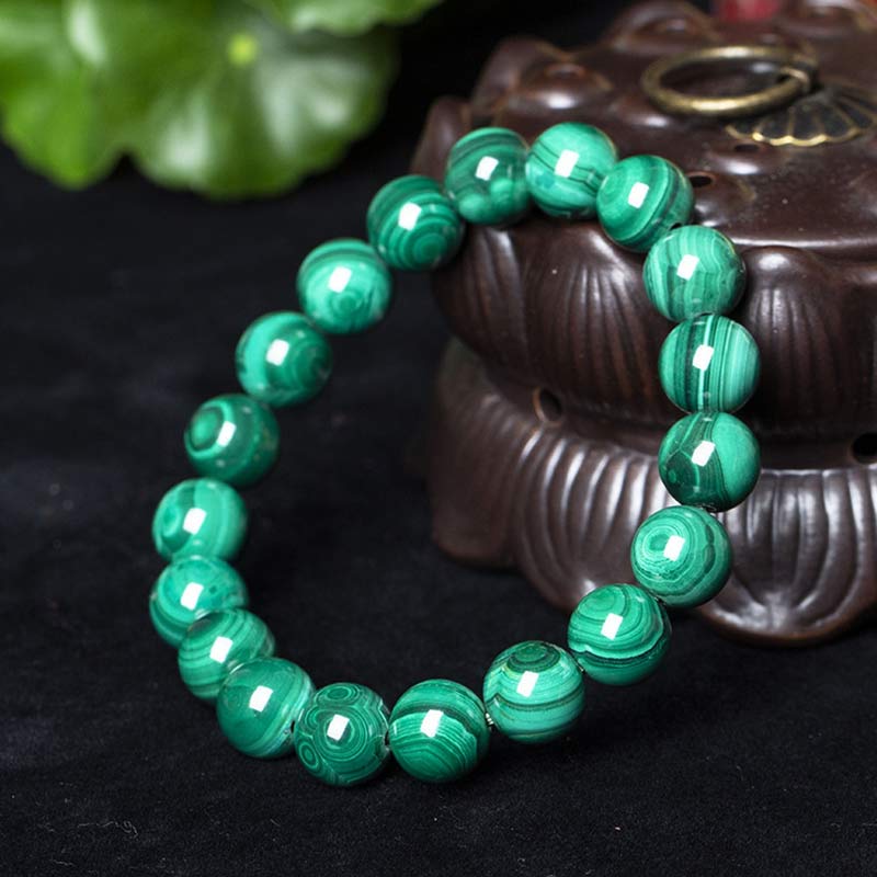 Carmiora natürliches Malachit-Schutz-Ruhe-Armband