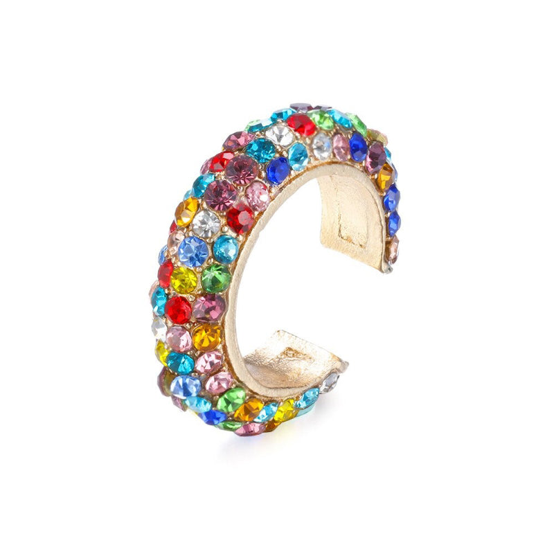 Stapelbare Ohrclips mit Zirkonia und Ohrknorpel-Manschetten