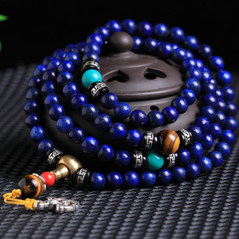 Carmiora 108 Perlen Lazurite Positive Armband Mala