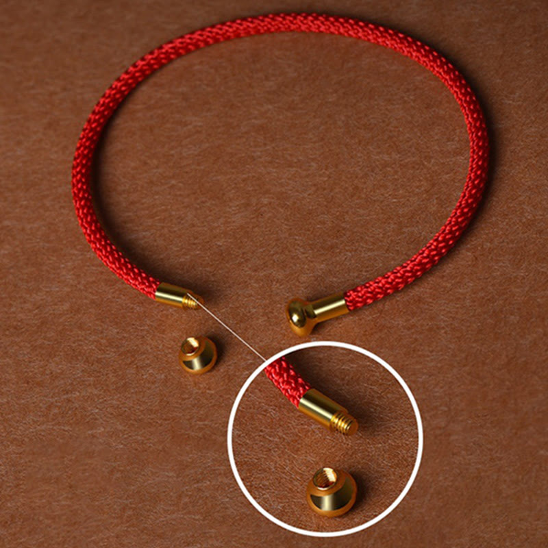 Carmiora Schlichtes Design, handgefertigtes Glücksgeflecht-Manschettenarmband