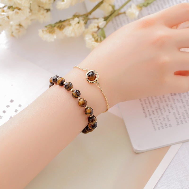 Carmiora Sun Stone Erdbeerquarz Kristall Positives Armband