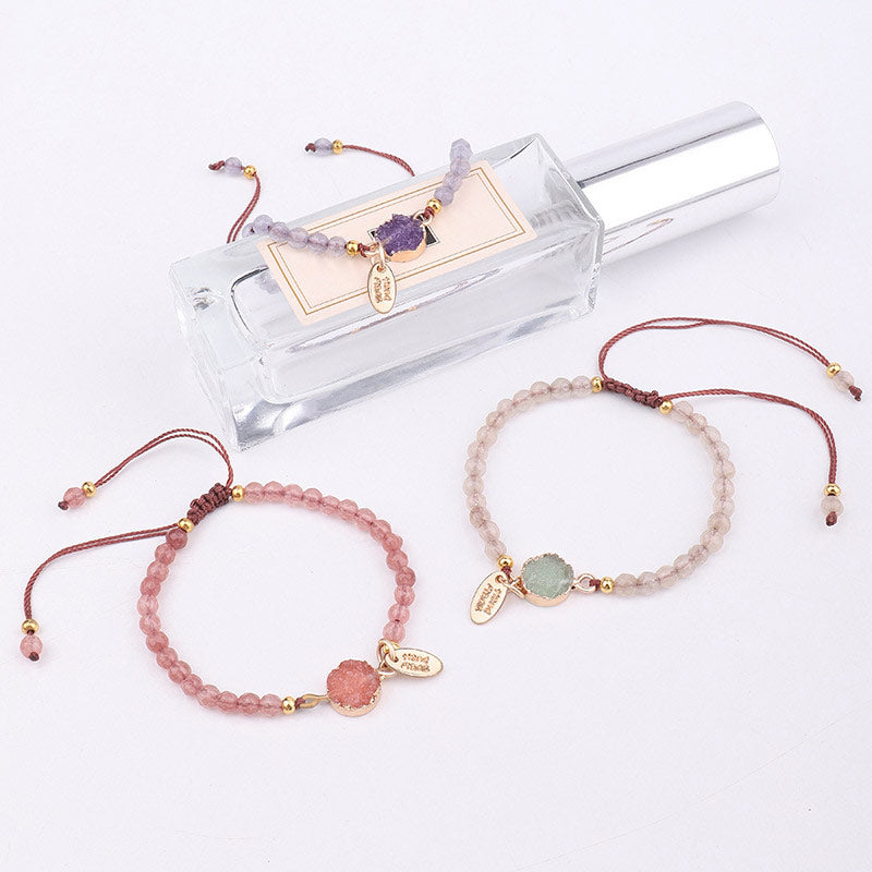 Carmiora natürliches Kristall-Charm-Glücksheilungs-Armband