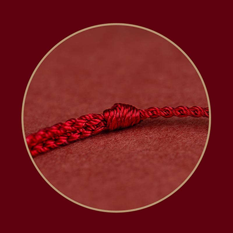 Carmiora 925 Sterling Silber Endless Knot Protection Luck Red String Armband Fußkettchen