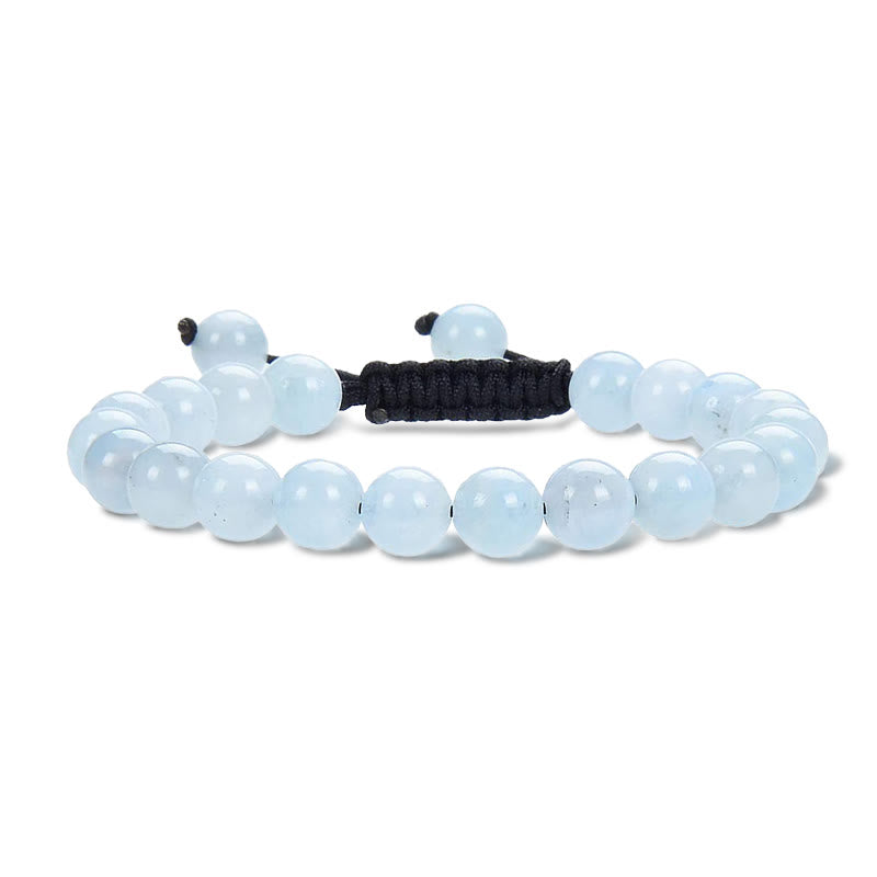 Carmiora Natürliche Heilkraft Edelstein-Kristallperlen, Unisex, verstellbares Makramee-Armband