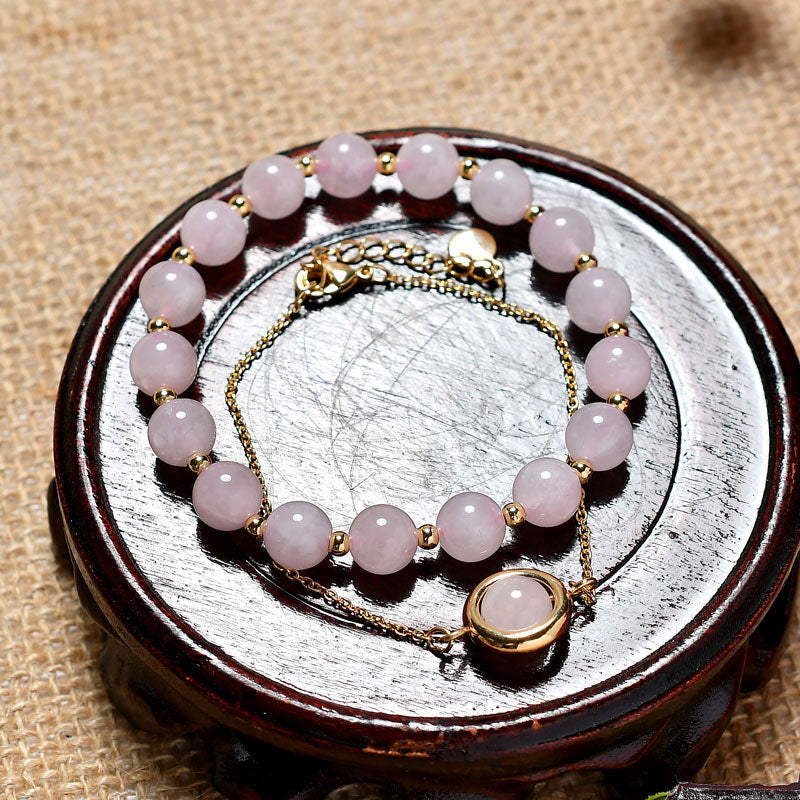 Carmiora Sun Stone Erdbeerquarz Kristall Positives Armband