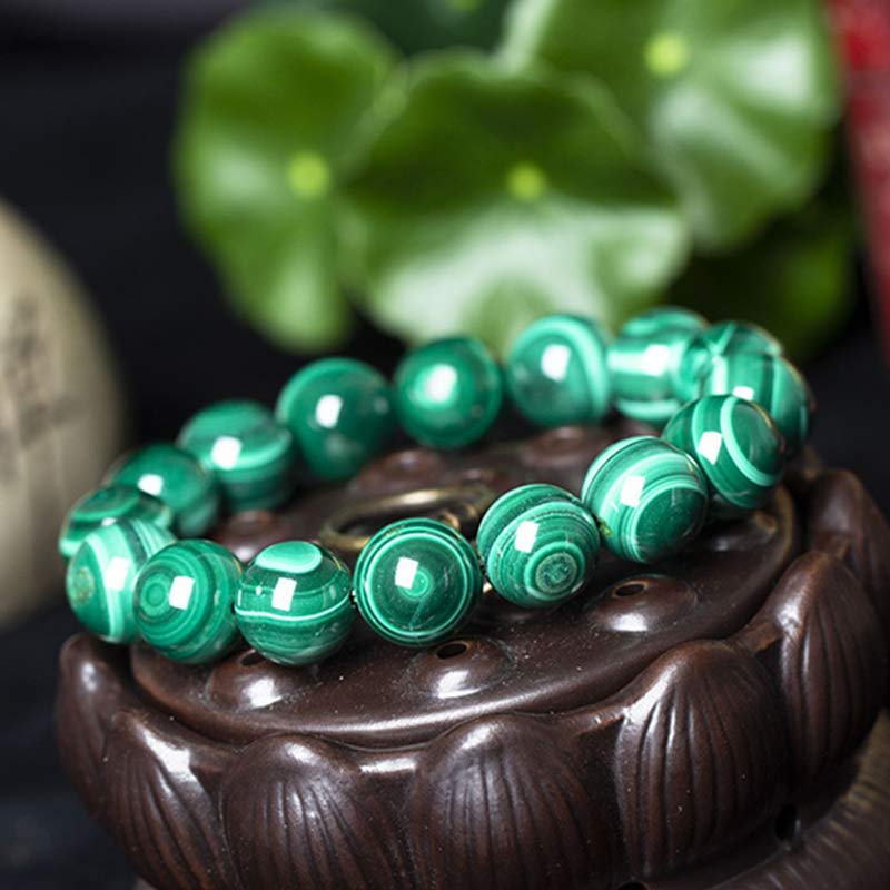 Carmiora natürliches Malachit-Schutz-Ruhe-Armband